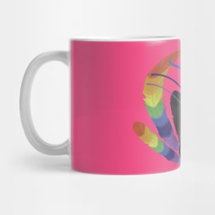 Pride Flag Rainbow Feather Crest Burlesque Headdress Mug